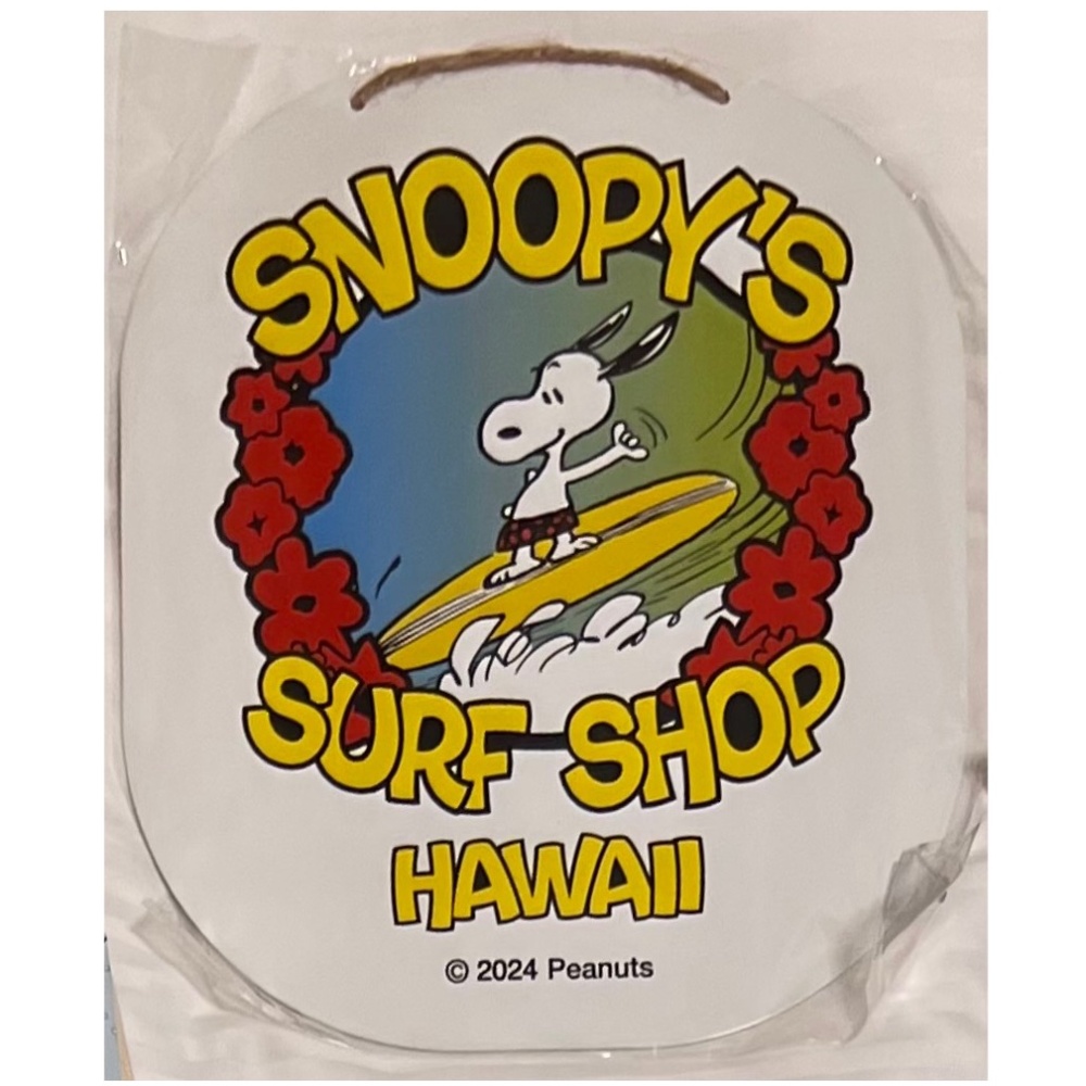 Snoopy's Surf Shop Hawaii Exclusive Metal Signboard Decoration for Home